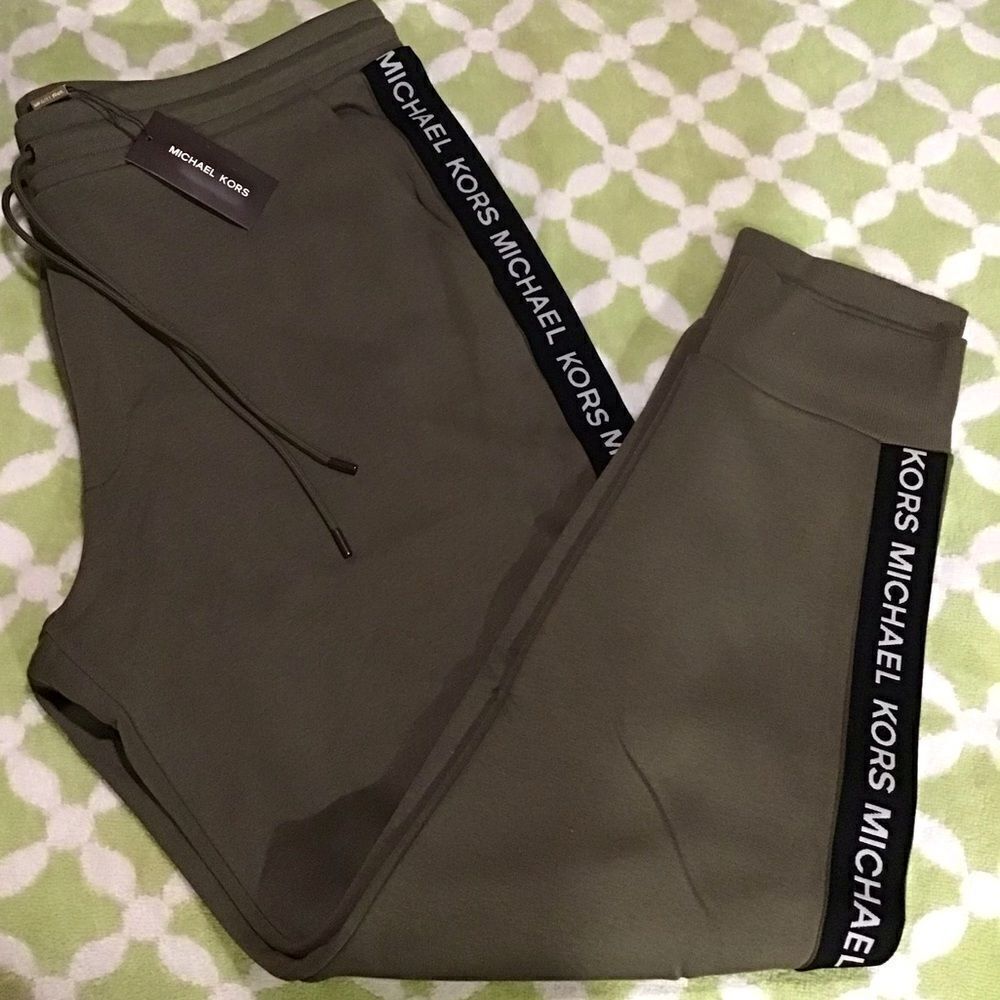 MICHAEL KORS Men's Slim-Fit Logo-Tape Joggers 3XL